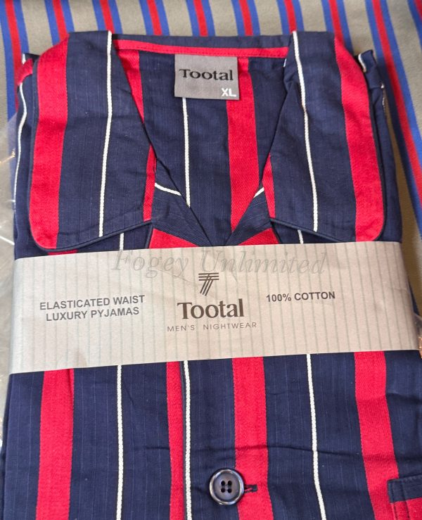 Traditional style Pyjamas. By Tootal 100% Cotton. Elastic waist - Image 2