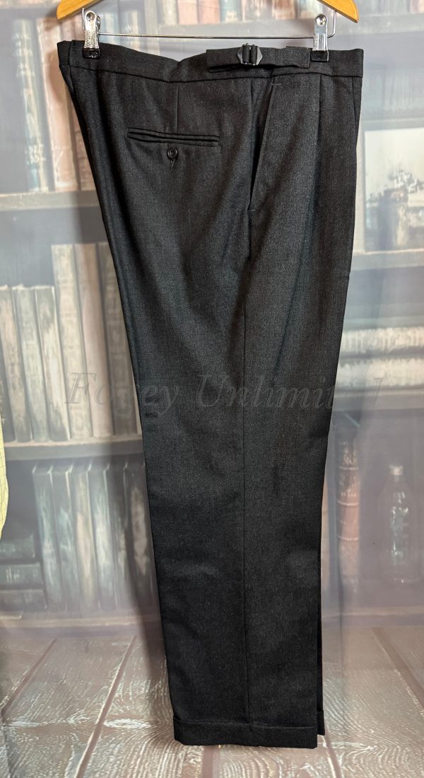 Vintage Gentleman's Charcoal Trousers Waist 34" Leg 27" (TR34)