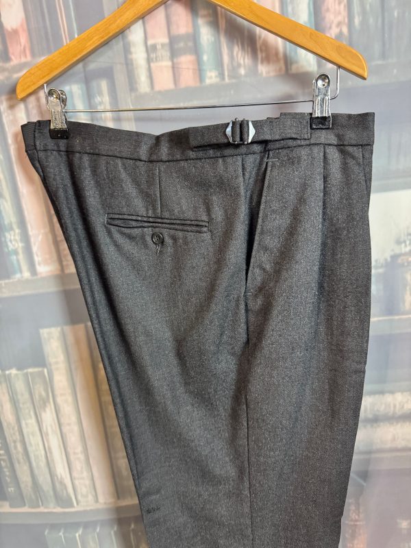 Vintage Gentleman's Charcoal Trousers Waist 34" Leg 27" (TR34) - Image 4