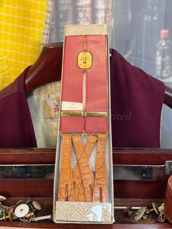 Vintage Old store stock Button end Braces/Suspenders. Various Styles and Colours. (Ref: Narrow Elastic) - Image 9