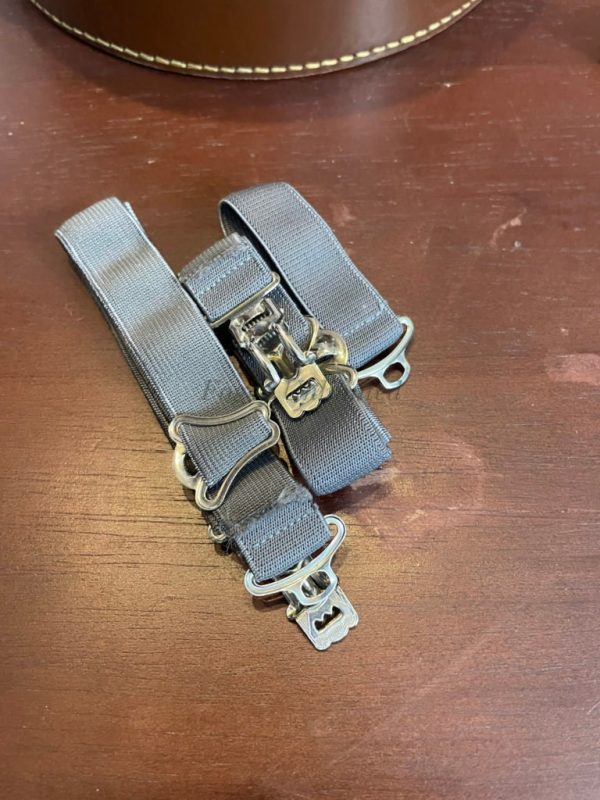 Vintage Gentleman's Traditional Sock Suspenders/Garters Narrow Grey. Vintage (Ref:NRST21) - Image 2
