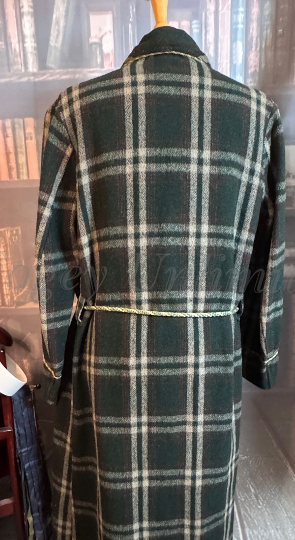 Wonderful Vintage Dressing Gown. Wool. Size Large 40-42"Chest (Ref:GREN42) - Image 4