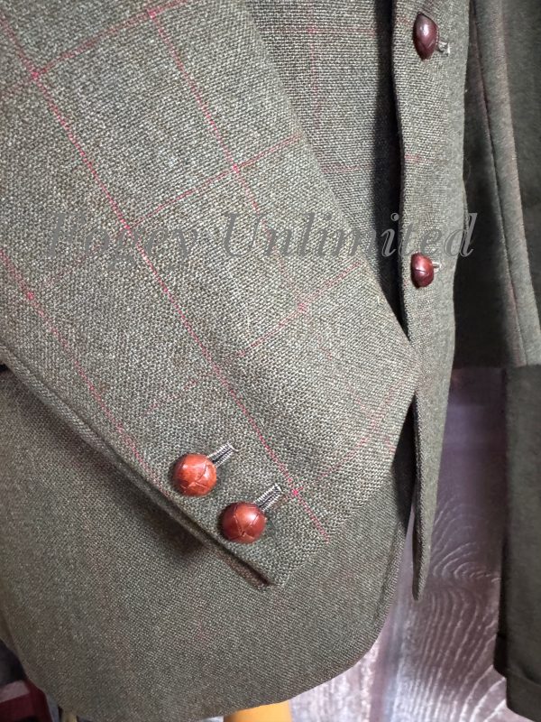 Vintage 1965 Bespoke Super Heavyweight Green Tweed Suit 38chest /34waist. (JCD38) - Image 5