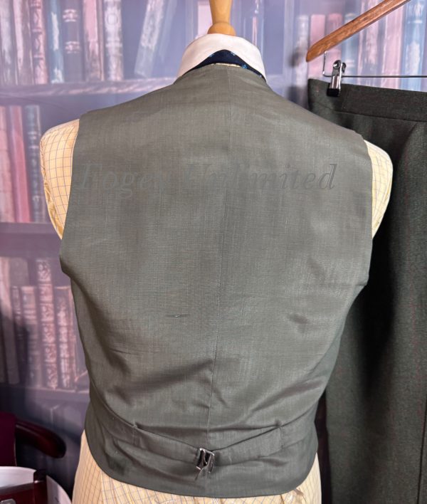 Vintage 1965 Bespoke Super Heavyweight Green Tweed Suit 38chest /34waist. (JCD38) - Image 7