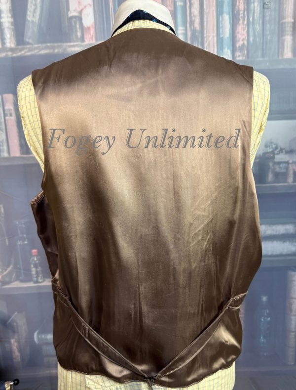 Vintage Dunn & Co Mushroom/Fawn Doeskin Wool Waistcoat/Vest. Chest  44"/112cm (Ref:DGLF44a) - Image 6