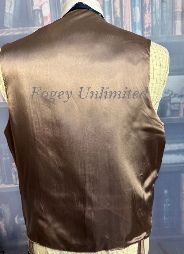 Vintage Dunn & Co Mushroom/Fawn Doeskin Wool Waistcoat/Vest. Chest  44"/112cm (Ref:DGLF44a) - Image 3