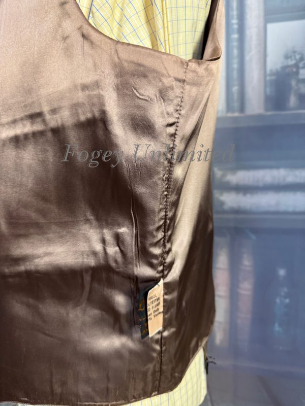 Vintage Dunn & Co Mushroom/Fawn Doeskin Wool Waistcoat/Vest. Chest  44"/112cm (Ref:DGLF44a) - Image 5
