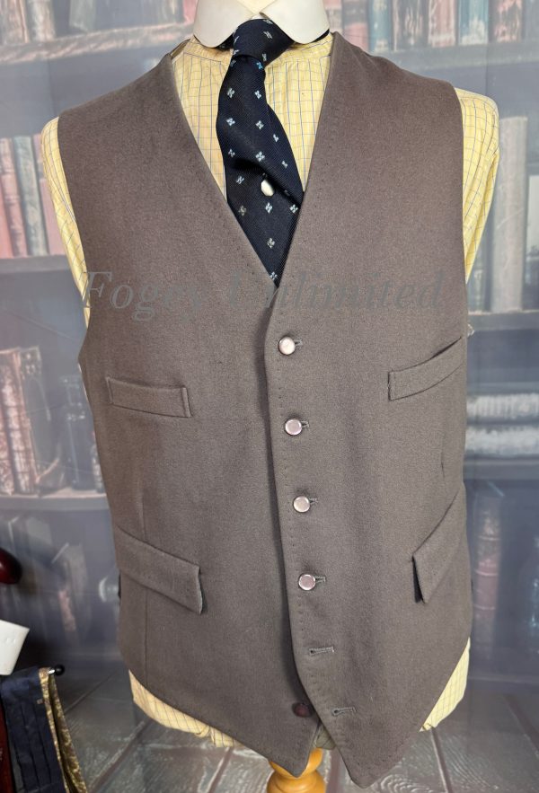 Vintage Merage Grey Doeskin Wool Waistcoat/Vest. Chest  44"/112cm (Ref:DGLG44a)