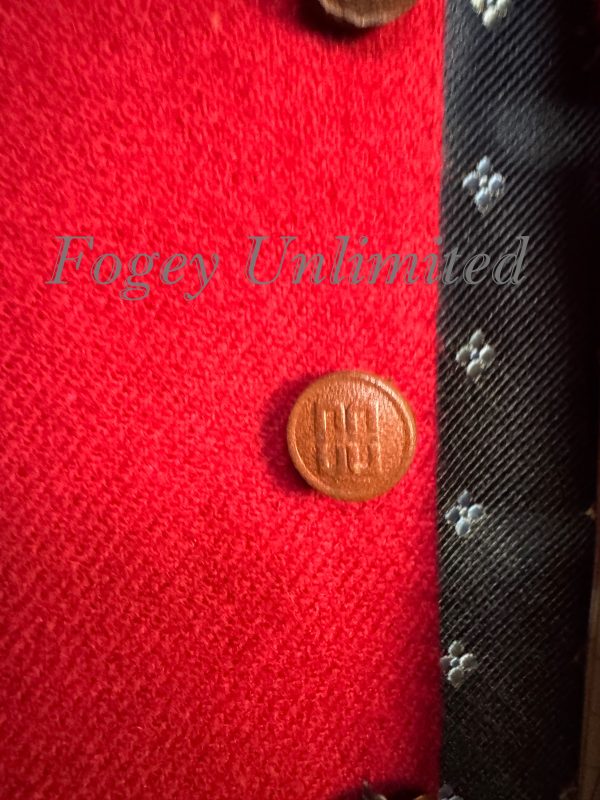 Vintage Daks Dusky Red Doeskin Wool Waistcoat/Vest. Chest  44"/112cm (Ref:DK44a) - Image 4