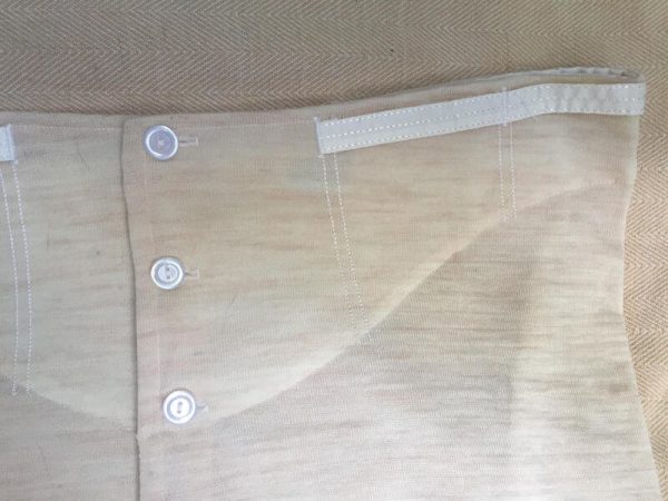 Vintage Heavy Wool Long Johns Brace Tapes, Yoke Front Ribbed Cuffs - Image 3