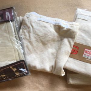 Vintage Heavy Wool Long Johns Brace Tapes, Yoke Front Ribbed Cuffs