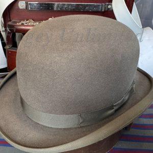 Vintage Dunn & Co GREY  Bowler Hat Size 7 3/8" Immaculate (DUNN738)