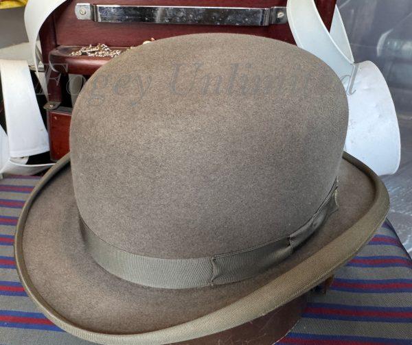 Vintage Dunn & Co GREY  Bowler Hat Size 7 3/8" Immaculate (DUNN738)