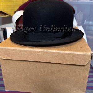 Vintage Woodrow Bowler Hat Size 6 7/8" with Box (WD678)