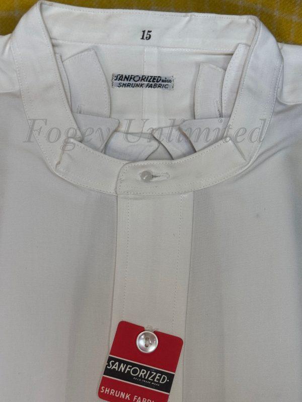 Vintage New in packet Sanforized  Collarband Shirt for your Stiff collar 15 1/2" with extra collars - Image 3