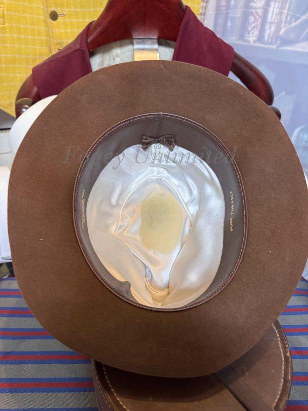 Vintage Dark Brown Trilby Hat. Size 7 1/8"approx (Ref:CH718) - Image 5