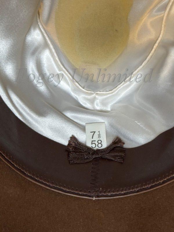 Vintage Dark Brown Trilby Hat. Size 7 1/8"approx (Ref:CH718) - Image 6