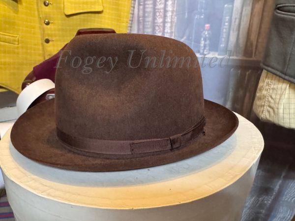 Vintage Dark Brown Lock & Co Trilby Hat. Size 7 1/8" (Ref:LK718B) - Image 3