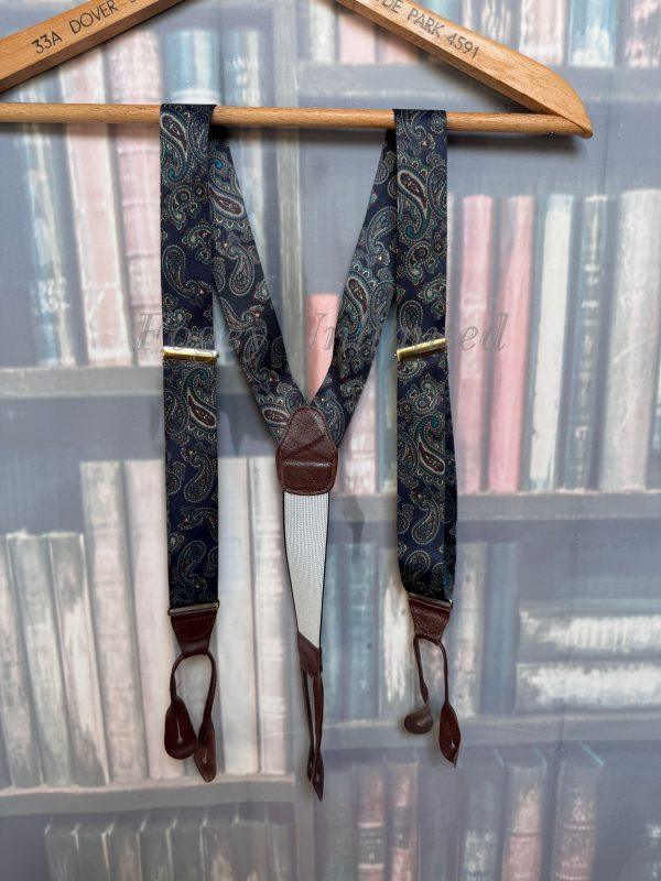 Vintage Old store Stock Button on Braces/Suspenders. Various Styles and Colours. (Ref:DR2W) - Image 11