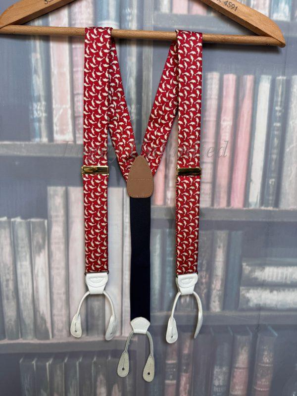 Vintage Old store Stock Button on Braces/Suspenders. Various Styles and Colours. (Ref:DR5A) - Image 3