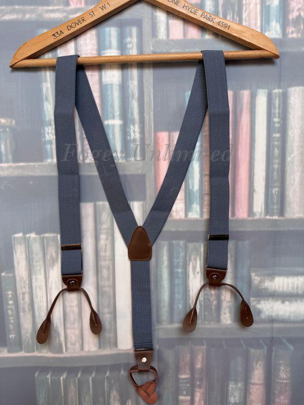 Vintage Old store Stock Button on Braces/Suspenders. Various Styles and Colours. (Ref:DR2W) - Image 13