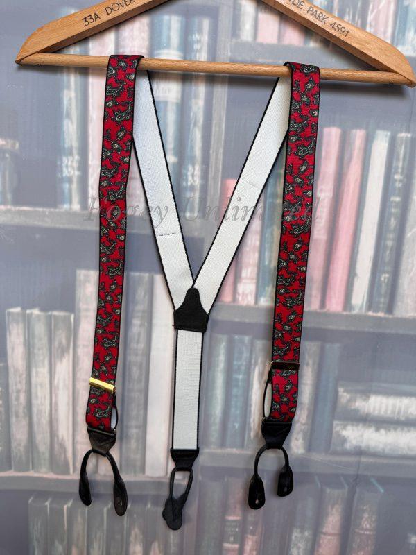 Vintage Old store Stock Button on Braces/Suspenders. Various Styles and Colours. (Ref:DR2W) - Image 10