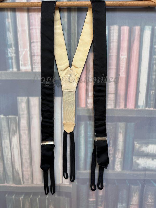 Vintage Albert Thurston Moire Barathea Formal Braces/Suspenders. Rare Unusual style