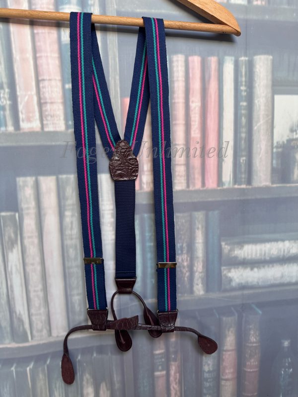 Vintage Old store Stock Button on Braces/Suspenders. Various Styles and Colours. (Ref:DR5B) - Image 11