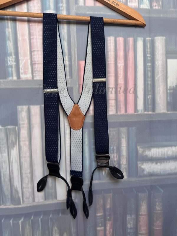 Vintage Old store Stock Button on Braces/Suspenders. Various Styles and Colours. (Ref:DR5B) - Image 5