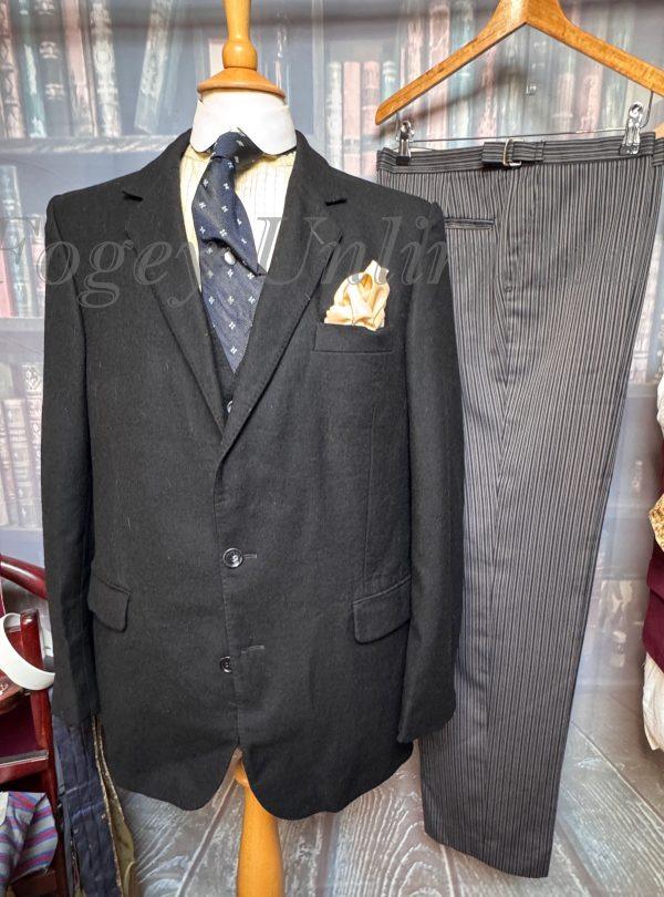 Vintage Moss Bros. 3 Piece Formal Stroller  Suit 44"Chest /38" waist. (Ref: PKMOSS)