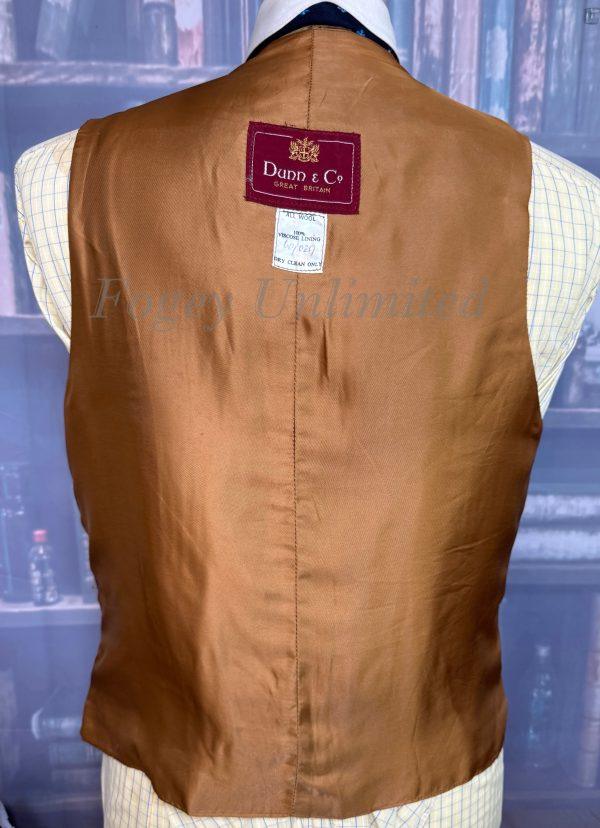 Vintage Dunn & Co Tattersall Wool Doeskin Waistcoat/vest 40"/102cm Chest (DNTS20) - Image 7