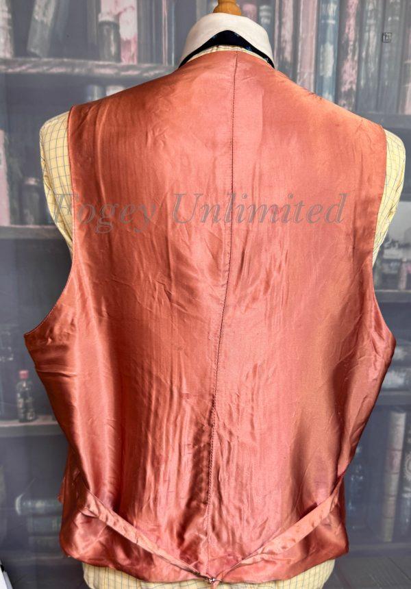 Vintage Viyella Tattersall Wool Doeskin Waistcoat/vest 44"/112cm Chest (VY44T) - Image 2