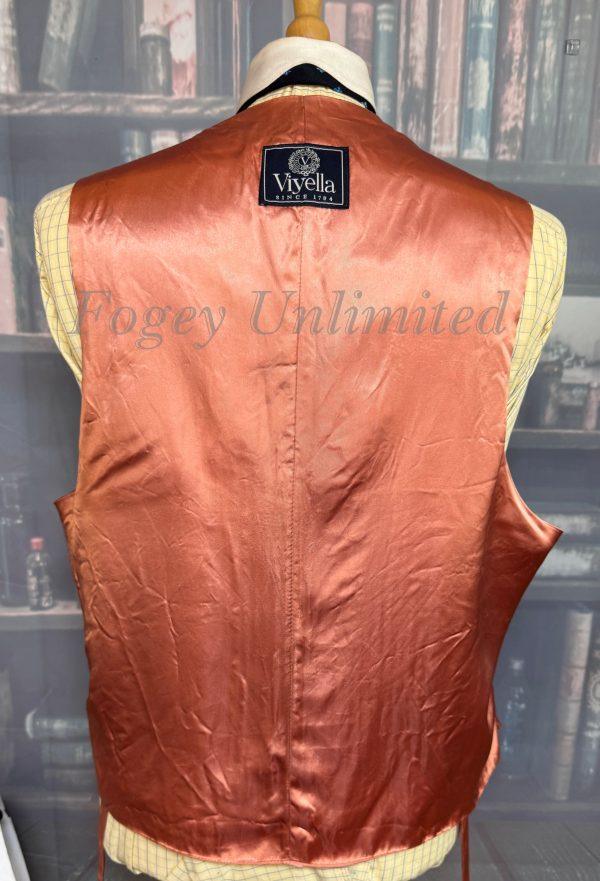Vintage Viyella Tattersall Wool Doeskin Waistcoat/vest 44"/112cm Chest (VY44T) - Image 4