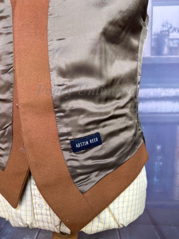 Vintage Austin Reed Fawn Coloured Wool Doeskin Waistcoat/vest 40"/102cm Chest (HSAR40) - Image 4