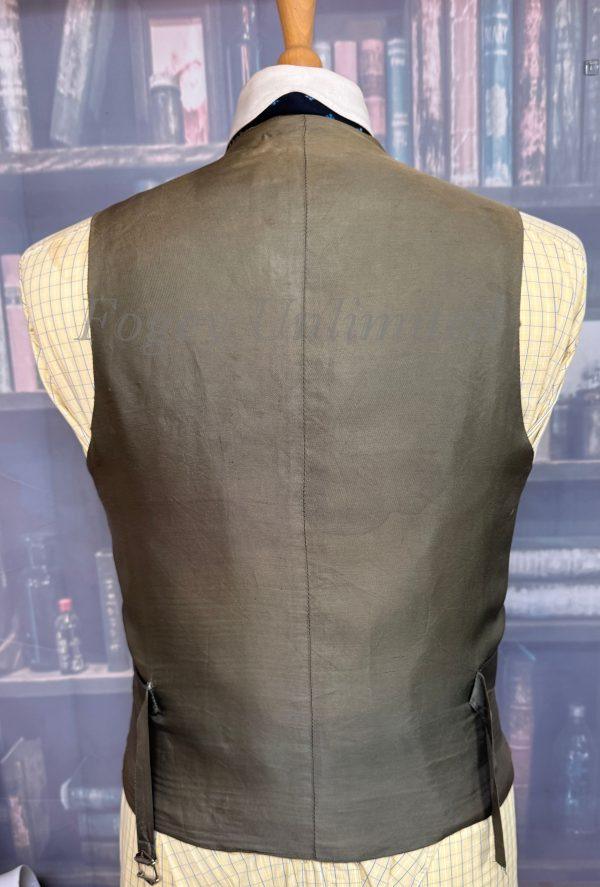 Vintage Dunn & Co Dove Grey Coloured Wool Doeskin Waistcoat/vest 38"/97cm Chest (DN38G) - Image 3