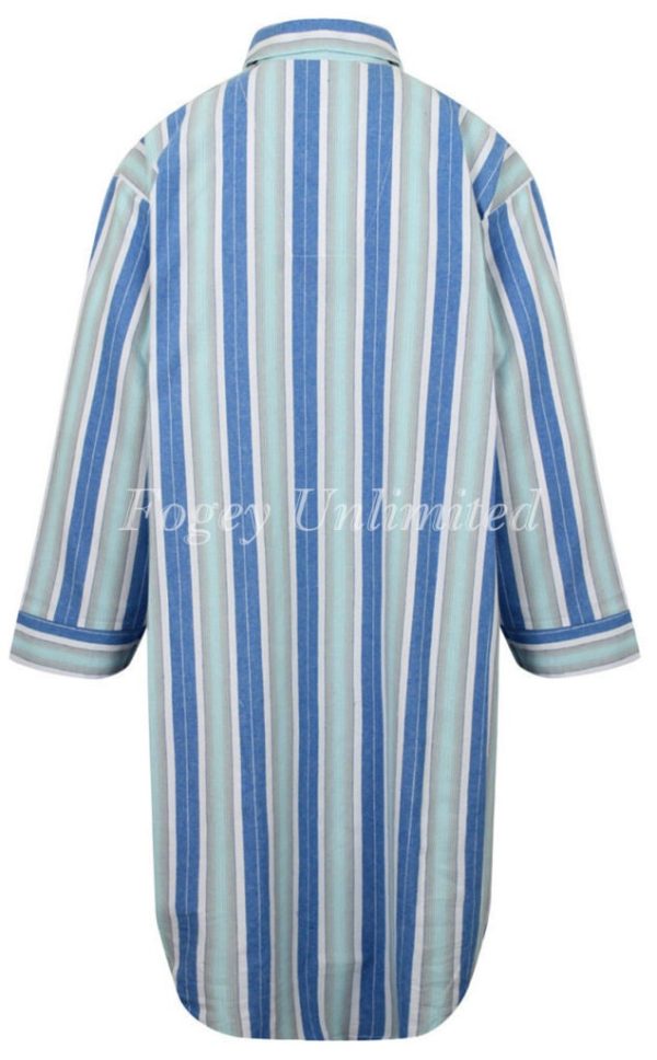 Traditional style Closed front button up Long Nightshirt by Somax PS28 - Image 8