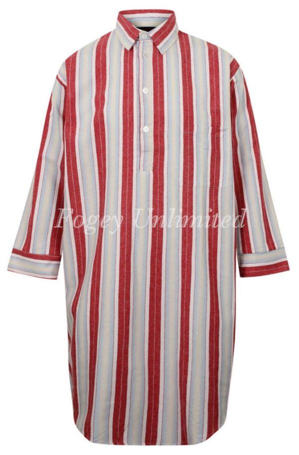 Traditional style Closed front button up Long Nightshirt by Somax PS28