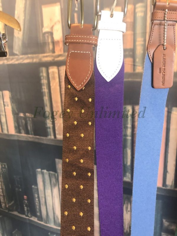 Albert Thurston Boxcloth Belts. A modern twist on Traditional belts/ Brass and Leather fittings - Image 2