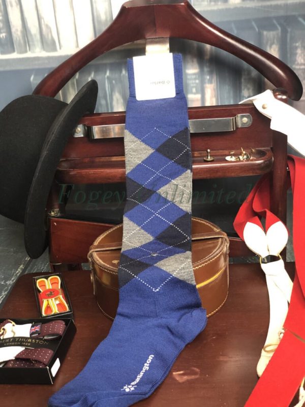 Traditional Burlington WOOL KNEE LENGTH Argyle Socks. Golfing, Shooting.The Highest Quality - Image 5