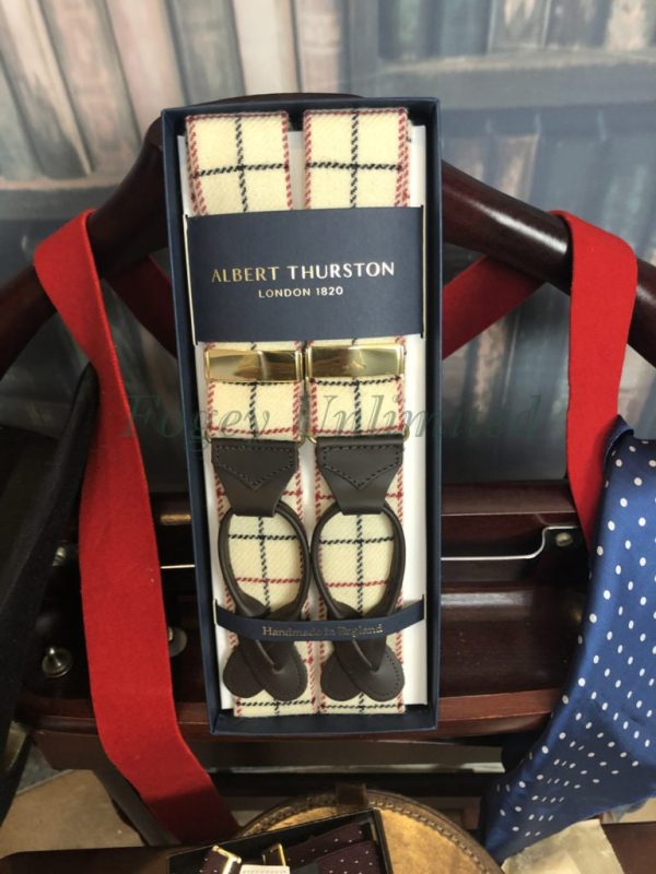 Albert Thurston LIMITED EDITION Tattersall woven Braces in 3 different colours.. LIMITED edition - Image 4