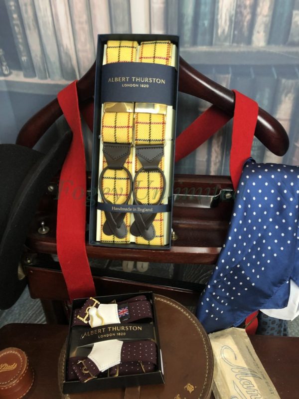 Albert Thurston LIMITED EDITION Tattersall woven Braces in 3 different colours.. LIMITED edition - Image 2