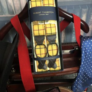Albert Thurston LIMITED EDITION Tattersall woven Braces in 3 different colours.. LIMITED edition