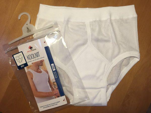 High Cross Kool Knit Cellular Cotton Briefs. Traditional style