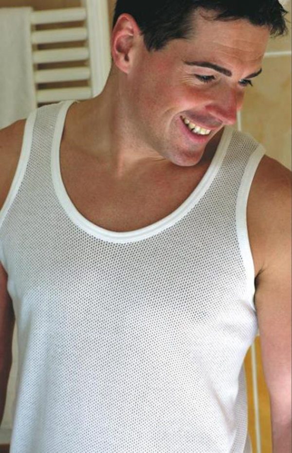 High Cross Kool Knit Cellular Cotton vest/Singlet - Image 2