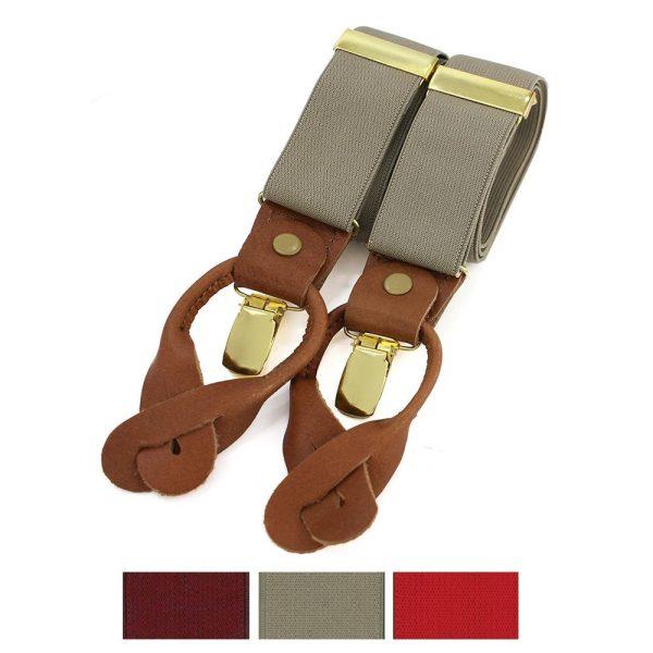 BRACES Traditional style Button or Clip on Combination Braces Suspenders pattern