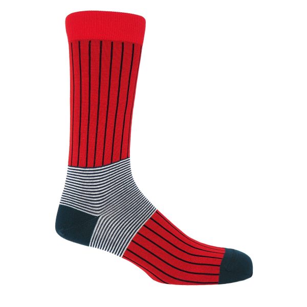 Peper Harow. Highest Quality Socks. Traditional And Modern.oxford Stripe