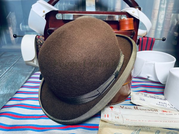 Vintage Brown Christys Bowler Hat Size 6 3/4"(55cm) Fantastic Condition