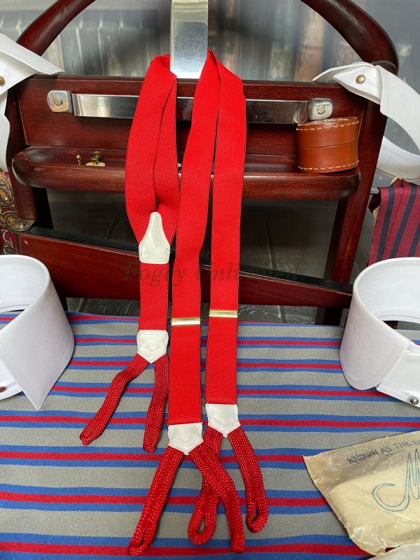 Vintage Old Store Stock Button End Braces/suspenders. Various Styles And Colours. (refl1) - Image 7