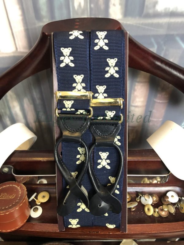 Vintage Old Store Stock Button End Braces/suspenders. Various Styles And Colours. (refl1) - Image 2