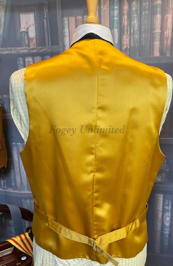 Vintage Pitlochry Mustard Coloured Doeskin Waistcoat/vest 42"/107cm Chest Ref:pit42 - Image 4